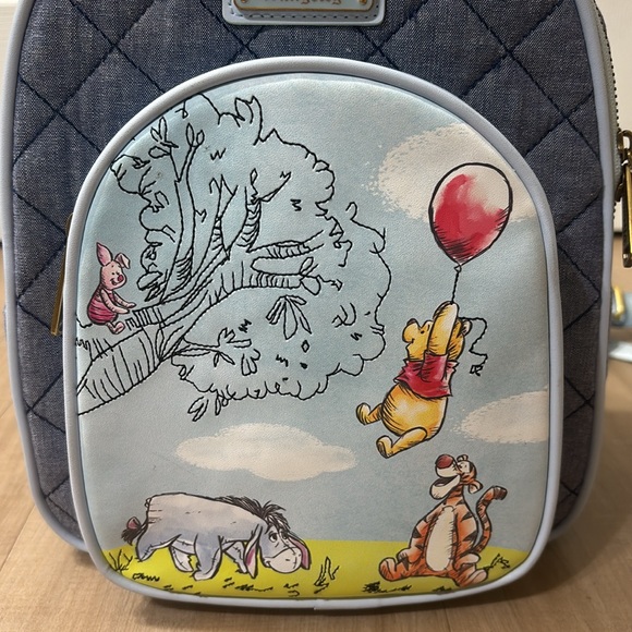 Disney Loungefly Winnie the Pooh Backpack - Blue - Picture 3 of 12